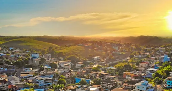 Vista do município de Presidente Kennedy, Espírito Santo